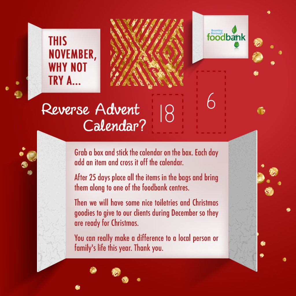 Reverse Advent Calendar Bromley Borough Foodbank